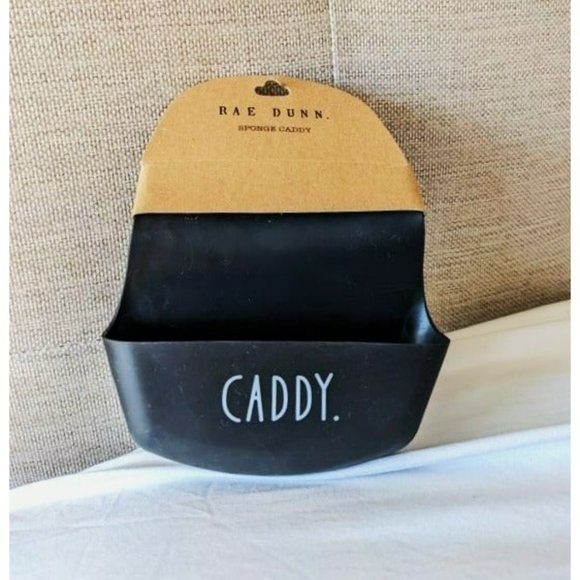 Rae Dunn Kitchen Sponge Caddy Two-Sided - Black - Picture 3 of 4